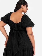 Lovedrobe Burnout Puff Sleeve Maxi Dress - Image 4 of 4