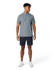 أزرق - قميص بولو بطبعة أشكال هندسية دقيقة من Original Penguin Golf - صورة 1 من 5