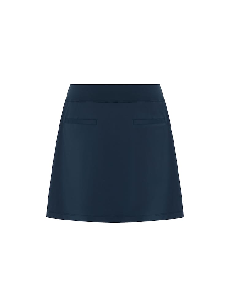 Original Penguin Golf Asymmetrical Blue Skort with Pleated Detail - Image 5 of 5