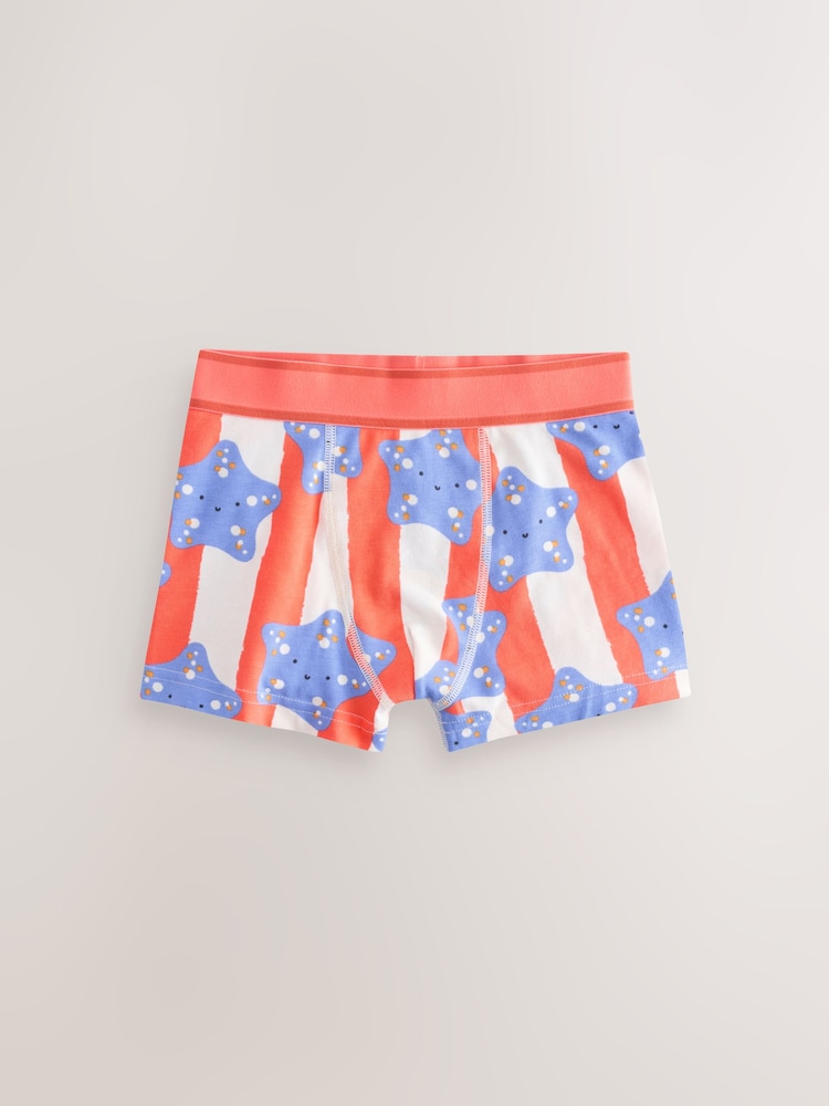 Multi Stripe Sea Print Boxers 5 Pack (1.5-16yrs) - Image 5 of 9