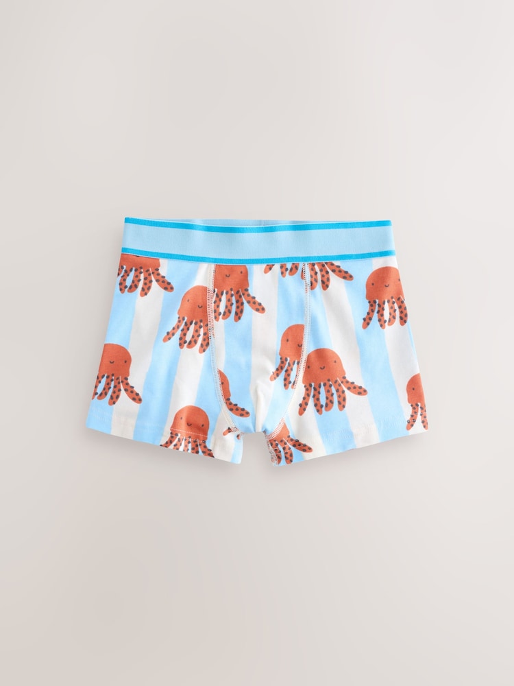Multi Stripe Sea Print Boxers 5 Pack (1.5-16yrs) - Image 6 of 9