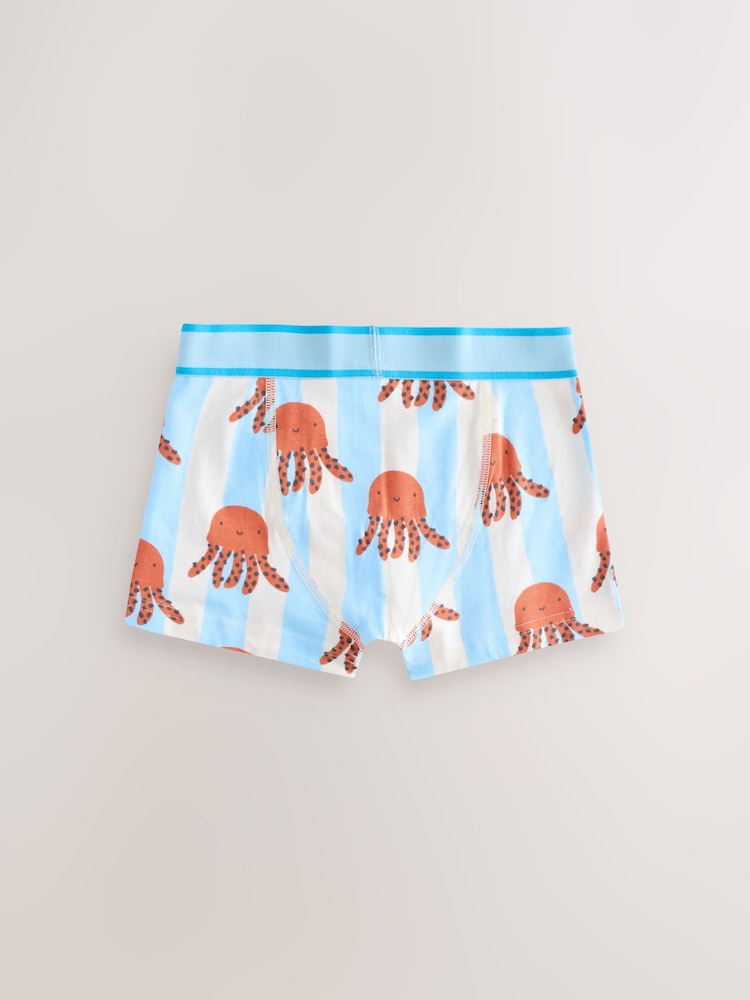 Multi Stripe Sea Print Boxers 5 Pack (1.5-16yrs) - Image 7 of 9