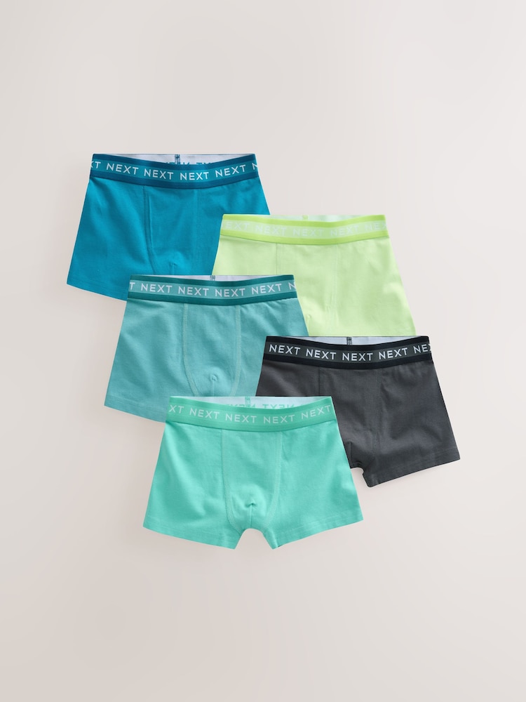Green Trunks 5 Pack (1.5-16yrs) - Image 1 of 9