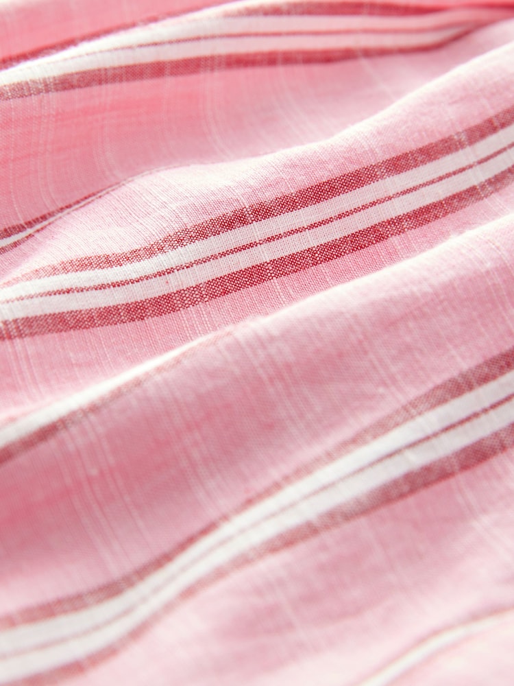 Rayas rosas - Camisa de manga corta con lino - Imagen 7 de 7 Rayas rosas - Camisa de manga corta con lino - Imagen 7 de 7