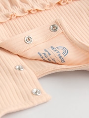 Azul/rosa/blanco - Pack de 4 tops de canalé de manga corta para bebé - Imagen 10 de 11