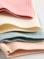 Azul/rosa/blanco - Pack de 4 tops de canalé de manga corta para bebé - Imagen 11 de 11