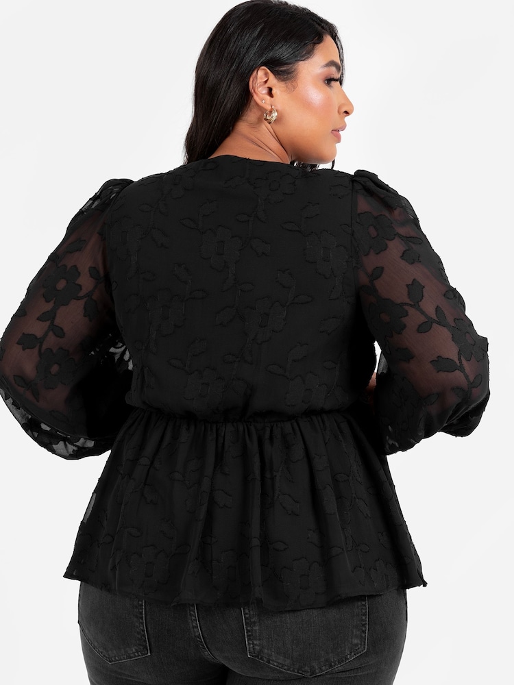 Lovedrobe Burnout Long Sleeve Top - Image 2 of 6
