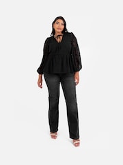 Lovedrobe Burnout Long Sleeve Top - Image 5 of 6