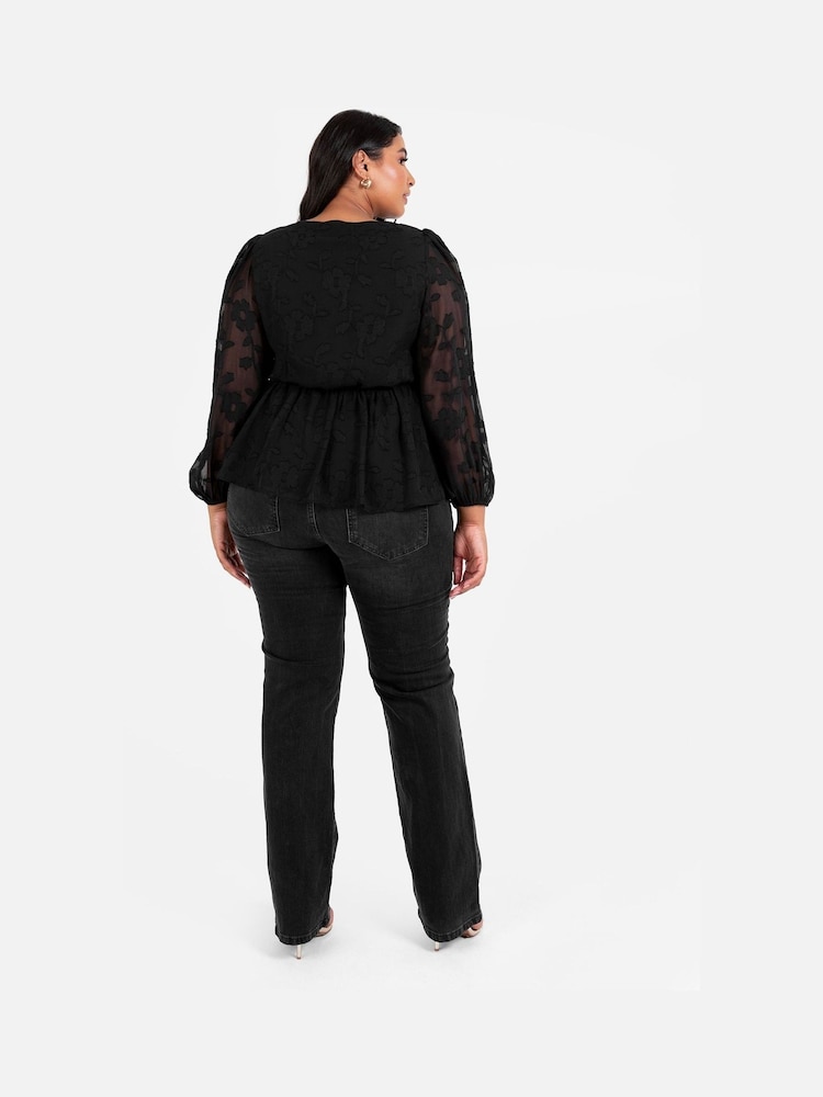 Lovedrobe Burnout Long Sleeve Top - Image 6 of 6