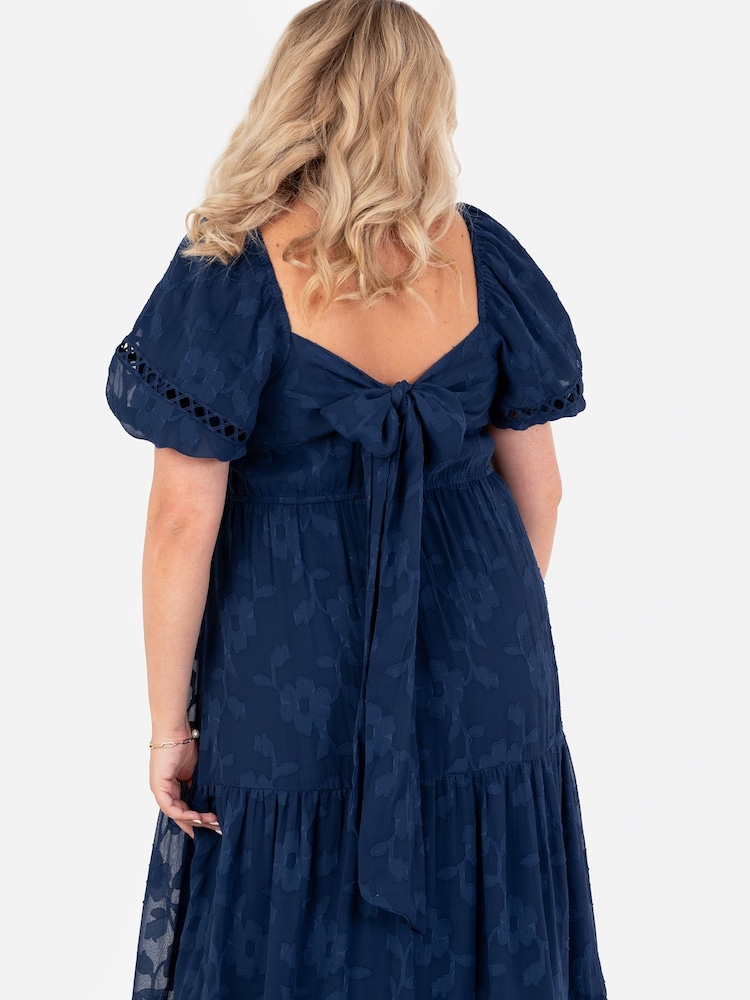 Lovedrobe Burnout Puff Sleeve Maxi Dress - Image 4 of 4