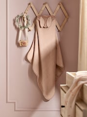 Mamas & Papas Pink Welcome To The World Wildflower Hooded 100% Cotton Towel - Image 1 of 5