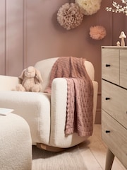 Mamas & Papas Pink Welcome To The World Wildflower Knitted Blanket - Image 2 of 6