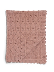 Mamas & Papas Pink Welcome To The World Wildflower Knitted Blanket - Image 5 of 6