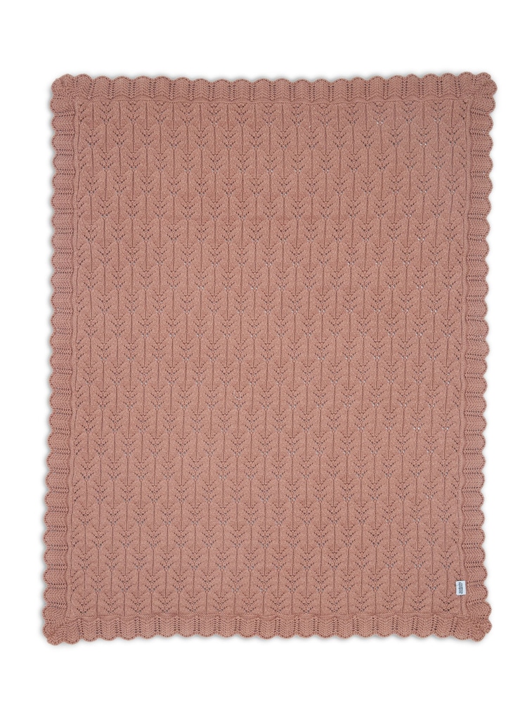 Mamas & Papas Pink Welcome To The World Wildflower Knitted Blanket - Image 6 of 6