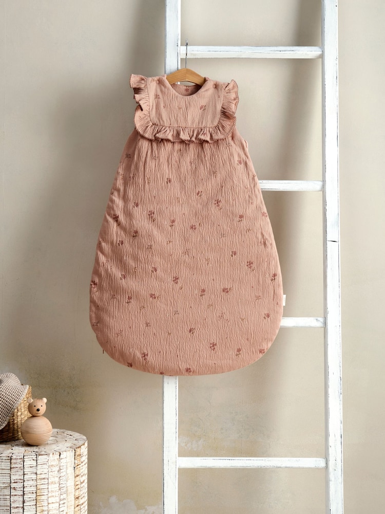 Mamas & Papas Pink Welcome To The World Wildflower 1.0T 2.5 Tog Sleep Bag - Image 1 of 5