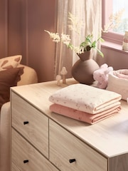 Mamas & Papas Pink Welcome To The World Wildflower Cotbed Sheets 2 Pack - Image 3 of 8