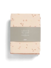 Mamas & Papas Pink Welcome To The World Wildflower Cotbed Sheets 2 Pack - Image 4 of 8