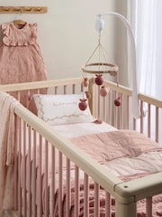 Mamas & Papas Pink Welcome To The World Wildflower 4.0T Quilt Cotbed - Image 1 of 6
