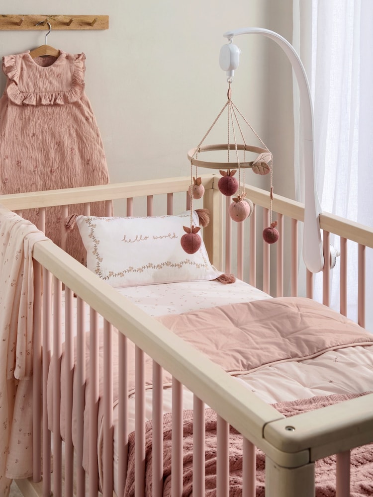 Mamas & Papas Pink Welcome To The World Wildflower 4.0T Quilt Cotbed - Image 1 of 6 Mamas & Papas Pink Welcome To The World Wildflower 4.0T Quilt Cotbed - Image 1 of 6