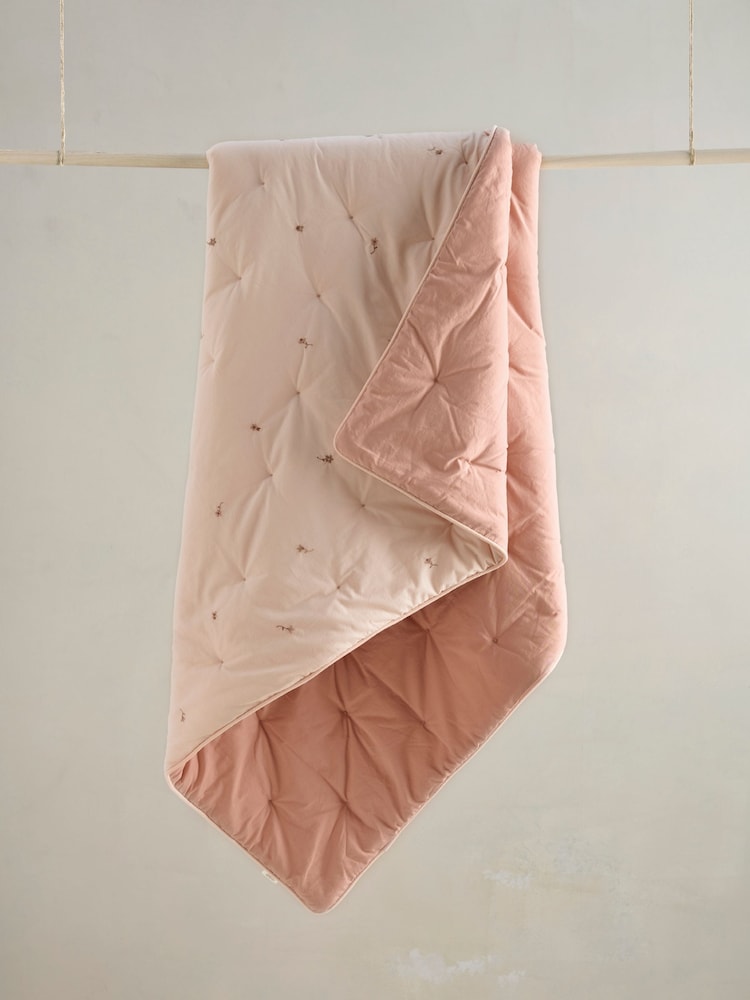 Mamas & Papas Pink Welcome To The World Wildflower 4.0T Quilt Cotbed - Image 2 of 6