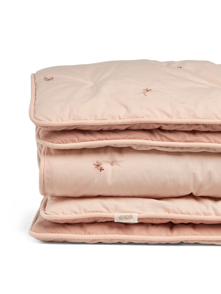 Mamas & Papas Pink Welcome To The World Wildflower 4.0T Quilt Cotbed - Image 6 of 6