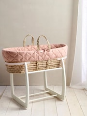 Mamas & Papas Pink Welcome To The World Wildflower Moses Basket - Image 2 of 6