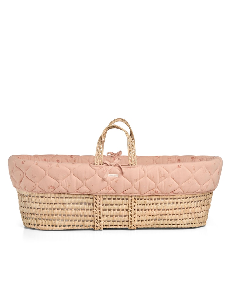 Mamas & Papas Pink Welcome To The World Wildflower Moses Basket - Image 2 of 5 Mamas & Papas Pink Welcome To The World Wildflower Moses Basket - Image 2 of 5