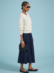 Baukjen Blue Doris Satin Slip Skirt - Image 3 of 5