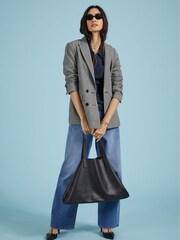 Baukjen Blue 100% Cotton Zip Collar Top - Image 3 of 4