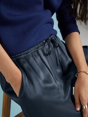 Baukjen – Monica – Satinhose mit weitem Bein, Blau - Bild 4 von 5