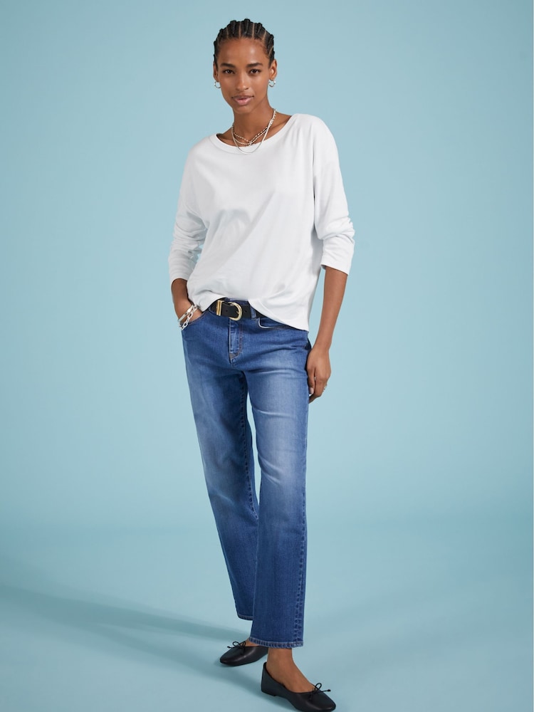 Baukjen Montrose Organic Cotton Relaxed White Top - Image 1 of 5 Baukjen Montrose Organic Cotton Relaxed White Top - Image 1 of 5