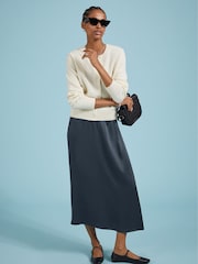 Baukjen Cream Marie Recycled Wool Blend Cardigan - Image 3 of 5