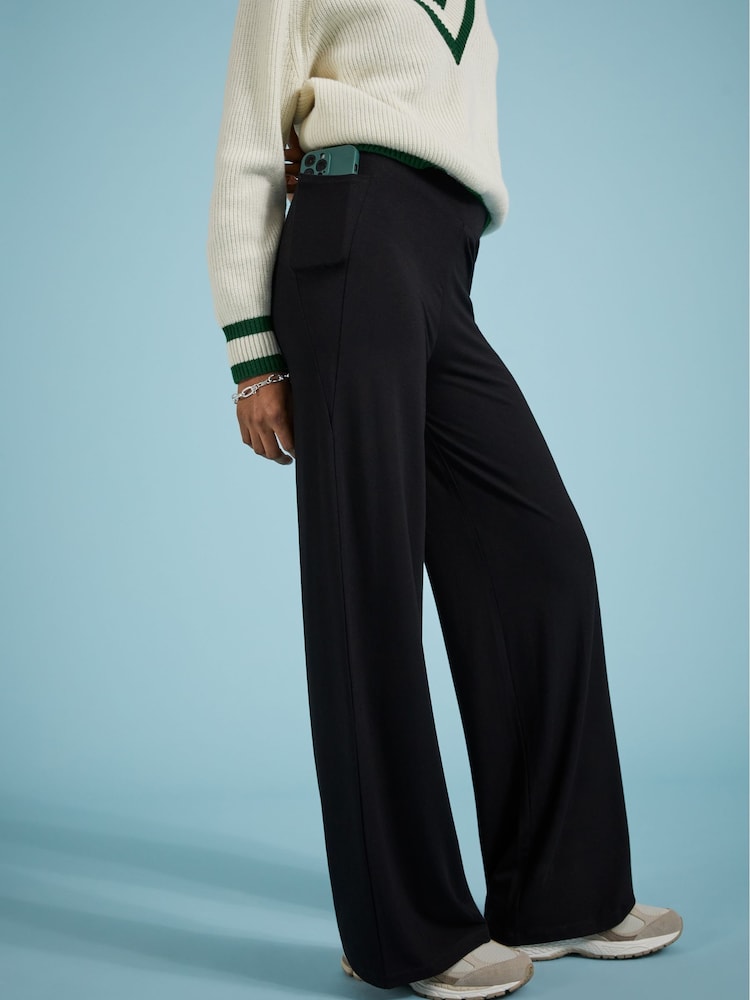 Baukjen Bonnie Wide Leg Black Leggings - Image 1 of 4