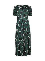 Baukjen Green Kaydence Printed Midi Tea Dress with Livaeco - Image 5 of 5