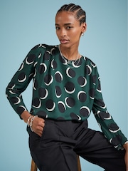 Baukjen Green Dottie Printed Blouse - Image 1 of 5