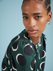 Baukjen Green Dottie Printed Blouse - Image 3 of 5