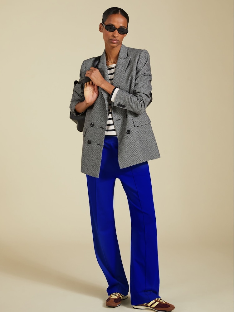 Baukjen Marian Ponte-Hose mit weitem Bein, Blau - Bild 1 von 5