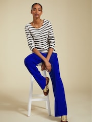 Baukjen Marian Ponte-Hose mit weitem Bein, Blau - Bild 3 von 5