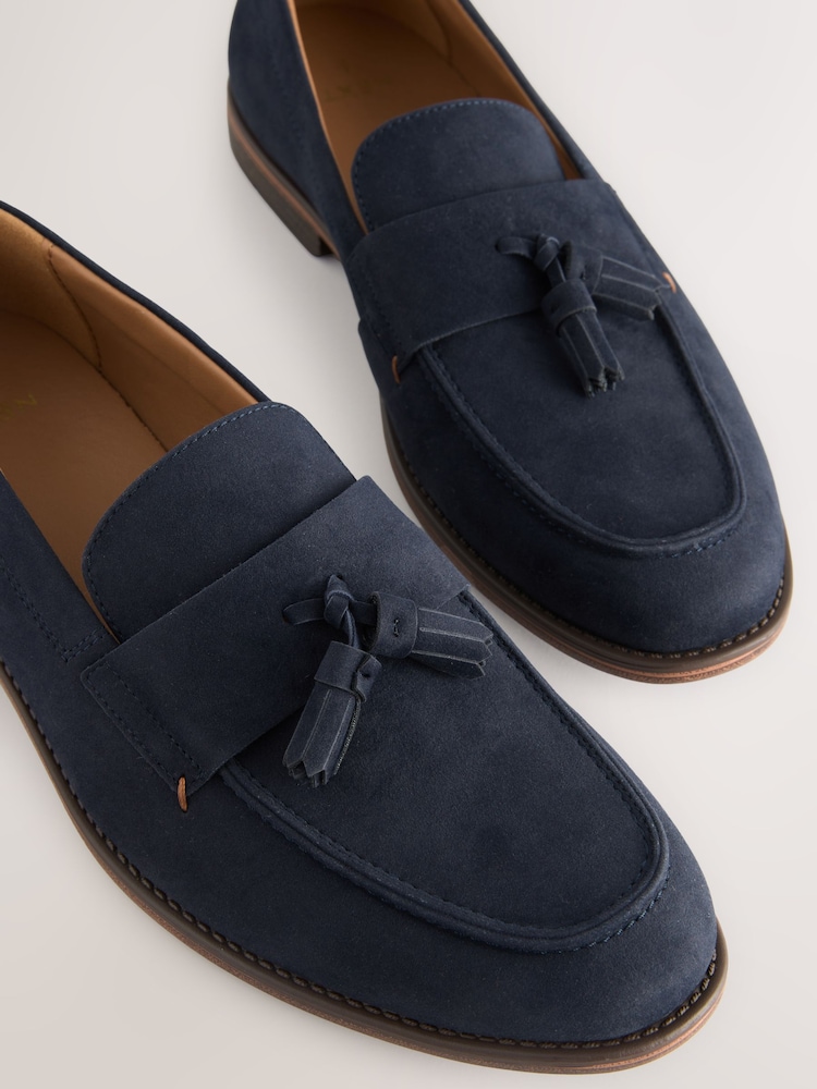 Navy Tassel Loafers - Image 3 of 5