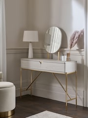 Light Evie Oak Effect Console Dressing Table - Image 1 of 8