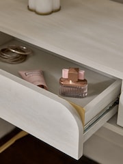 Light Evie Oak Effect Console Dressing Table - Image 3 of 8