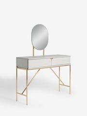 Light Evie Oak Effect Console Dressing Table - Image 5 of 8