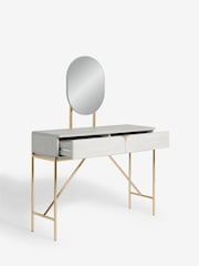 Light Evie Oak Effect Console Dressing Table - Image 6 of 8