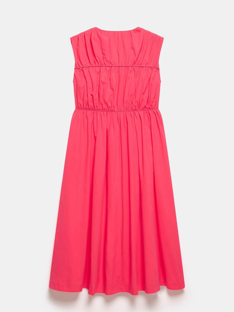 Mint Velvet Red 100% Cotton Tie Midi Dress - Image 4 of 4 Mint Velvet Red 100% Cotton Tie Midi Dress - Image 4 of 4