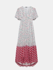 Mint Velvet Red Mixed Floral Print Maxi Dress - Image 3 of 4