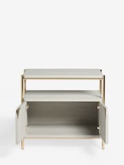 Light Evie Oak Effect Multi Bedside Table - Image 4 of 6