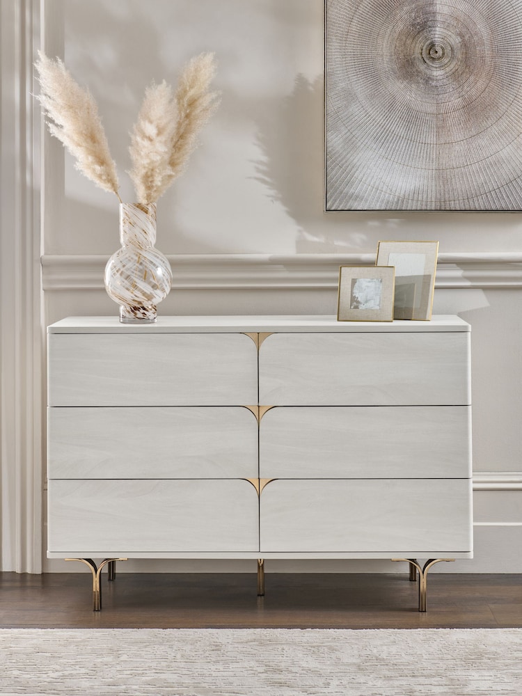 Light Evie Oak Effect 6 Drawer Chest of Drawers - Image 2 of 8