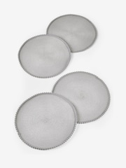 Set of 4 Grey Pom Pom Placemats - Image 3 of 3
