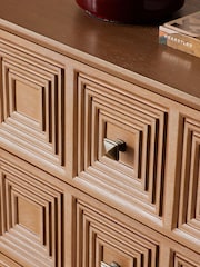 Brown Thalia Solid Mango Wood 6 Drawer Wide Chest of Drawers - Image 4 of 9