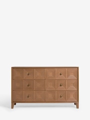 Brown Thalia Solid Mango Wood 6 Drawer Wide Chest of Drawers - Image 5 of 9